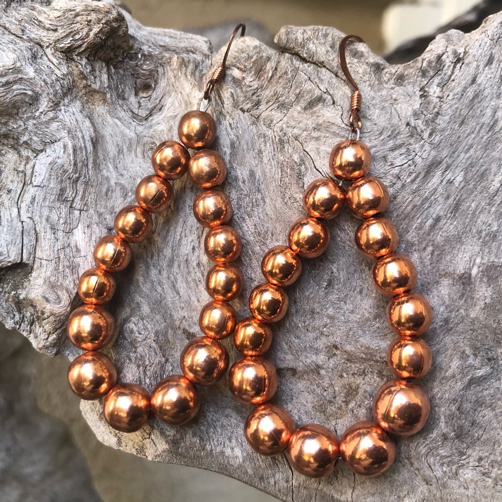 Southwestern Copper Beaded Earrings